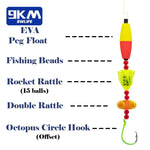 Load image into Gallery viewer, 9KM 5pcs Catfish Rig with Circle Hooks Chunky Rigs for Catfishing Rattles Float Beads Freshwater Fishing Tackle
