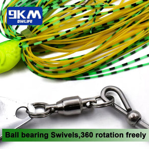 Spinner Baits Bass Fishing Lure Multicolor Swimbait Jig Lure for Bass Trout Salmon Fishing Buzzbait Hard Metal Lure Freshwater