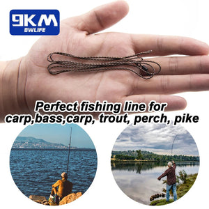 9KM Fishing Leadcore Leaders Line with Swivels 2Pcs Anti Tangle With Ring Swivel High Strength Fishing Catfish Carp Rig 77cm