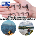 Load image into Gallery viewer, 3 Way Swivels Fishing Crossline Swivel Saltwater 25~100Pcs Fishing Lures Ring Chain Connector Freshwater Trolling Catfish Rig
