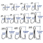 Load image into Gallery viewer, 4X Fishing Treble Hooks 10Pcs Strong Round Bend Treble Hooks Crankbaits Spinners Replacement Fishing Hooks Freshwater Fishing
