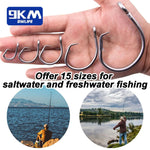 Load image into Gallery viewer, Saltwater Fishing Circle Hooks 25~100Pcs Giant Fishing Hook In-line Catfish Hooks Stainless Steel Shark &amp; Swordfish &amp;Tuna Hook
