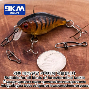 Fishing Snap 50~200Pcs Cross Lock Snaps Swivel Fishing Clip Stainless Steel Saltwater Lure Connector Bass Fishing Duo-Lock Clips
