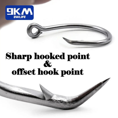 Saltwater Fishing Circle Hooks 25~100Pcs Giant Fishing Hook In-line Catfish Hooks Stainless Steel Shark & Swordfish &Tuna Hook