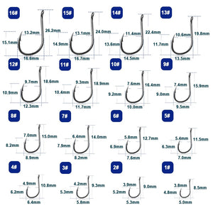 9KM Fishing Hooks 50~200Pcs Saltwater Fishing J Hooks