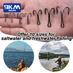 Lade das Bild in den Galerie-Viewer, Fishing Double Hooks 50~200Pcs Black Classic Frog Hooks High Carbon Steel Brabed Sharp Worm Hook Replacement Fishing Hooks Lures
