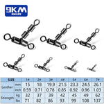 Load image into Gallery viewer, 3 Way Fishing Swivels 15~30Pcs Double Rolling Swivels T-Shape Triple Fishing Swivel 
