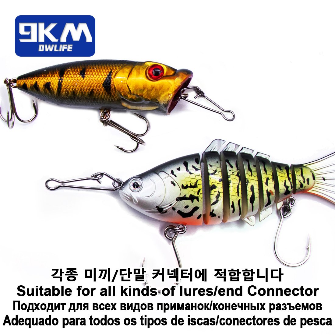 9KM Fishing Snap 50~200Pcs Stainless Steel Saltwater Fishing Hook Lure Connector Tackle Fast Fishing Clip Lock Snap Weights Trolling