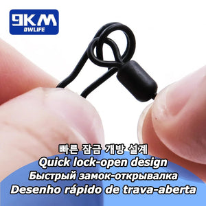 9KM Quick Change Clips Carp Fishing Snap 30~60Pcs Duo Lock Snap