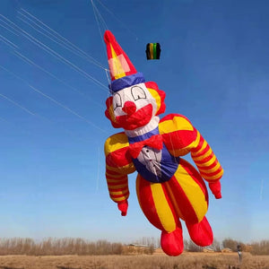 9KM 5m Clown Kite Line Laundry Kite Pendant Soft Inflatable Show Kite for Kite Festival 30D Ripstop Nylon with Bag
