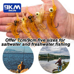 Load image into Gallery viewer, 9KM Soft Shrimp Lures 7~8.5g Bass Lures Saltwater Shrimp Bait Swimbait for Slow Sinking Bass Trout Crappie Lure Sharp Hook 7~9cm
