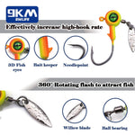 Lade das Bild in den Galerie-Viewer, Fishing Jig Head Hooks with Spinner - Underspin Crappie Fishing Jighead with Willow Blade Fishing Lure Hook Saltwater Freshwater
