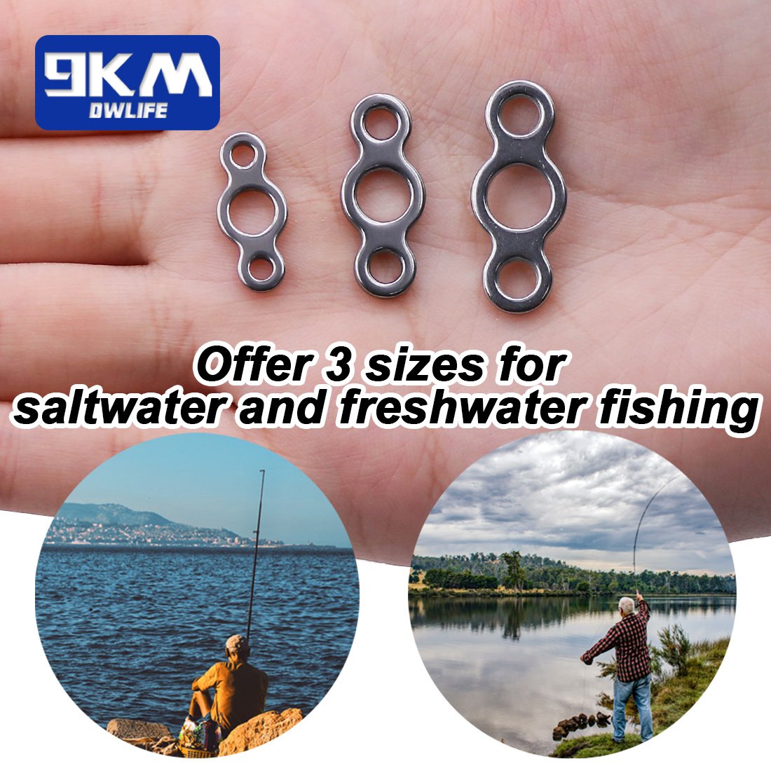 Fishing Solid Ring 25~100Pcs Saltwater Fishing Lures Connectors Jigging Rings Sea Snap Fishing Swivel Assist Hook Accessories