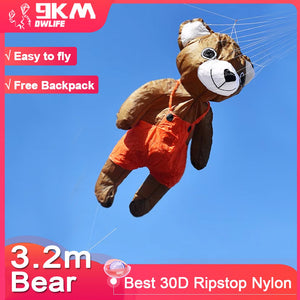 9KM 3.2m Bear Kite Line Laundry Pendant Soft Inflatable Show Kite for Kite Festival 30D Ripstop Nylon Fabric (Accept wholesale)