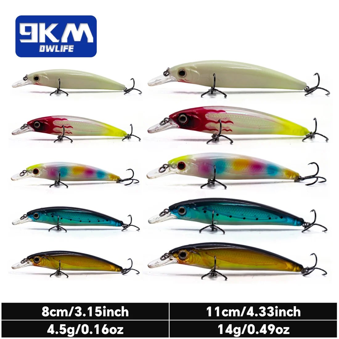 Hard Minnow Fishing Lures 8~11cm Jerkbait Bait