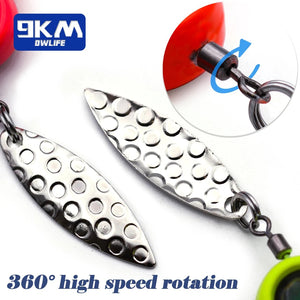 Underspin jig Heads Crappie Fishing Hooks 3.5~10g Swimbait Jig Head Hook 3D Eye Spinner Willow Blade for Fishing Lure Tackle Box