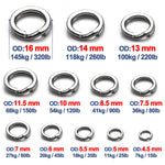 Load image into Gallery viewer, Split Rings Fishing 50~200Pcs Stainless Steel Lure Rings Saltwater Terminal Tackles Split Rings Fishing Connectors Snap Rings
