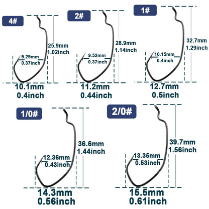 Offset Worm Hooks