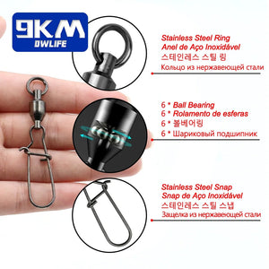 Fishing Snap Swivels Duo Lock Ball Bearing Swivel Snap