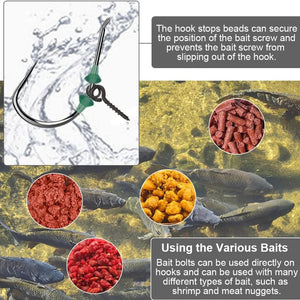 9KM Carp Fishing Accessories 50Pcs Bank Tackle Hook Stops Rubber Shank Beads Chod Rig Hair Rig D Rig Freshwater Fishing Tackle