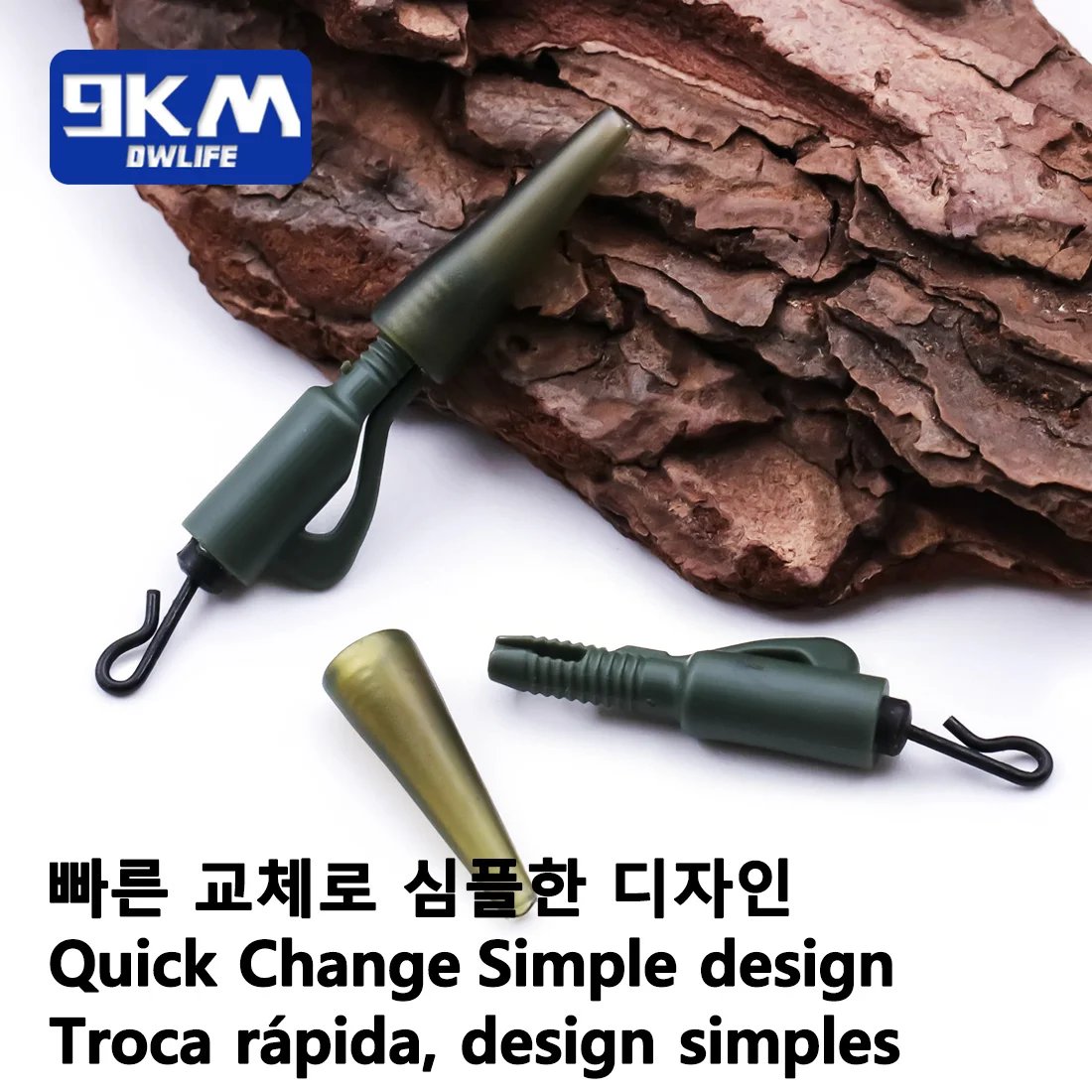 9KM Carp Fishing Rigs Terminal Tackle Quick Change Swivel Snap Safety Lead Clips Anti Tangle For Carp Fishing Tackle Accessories