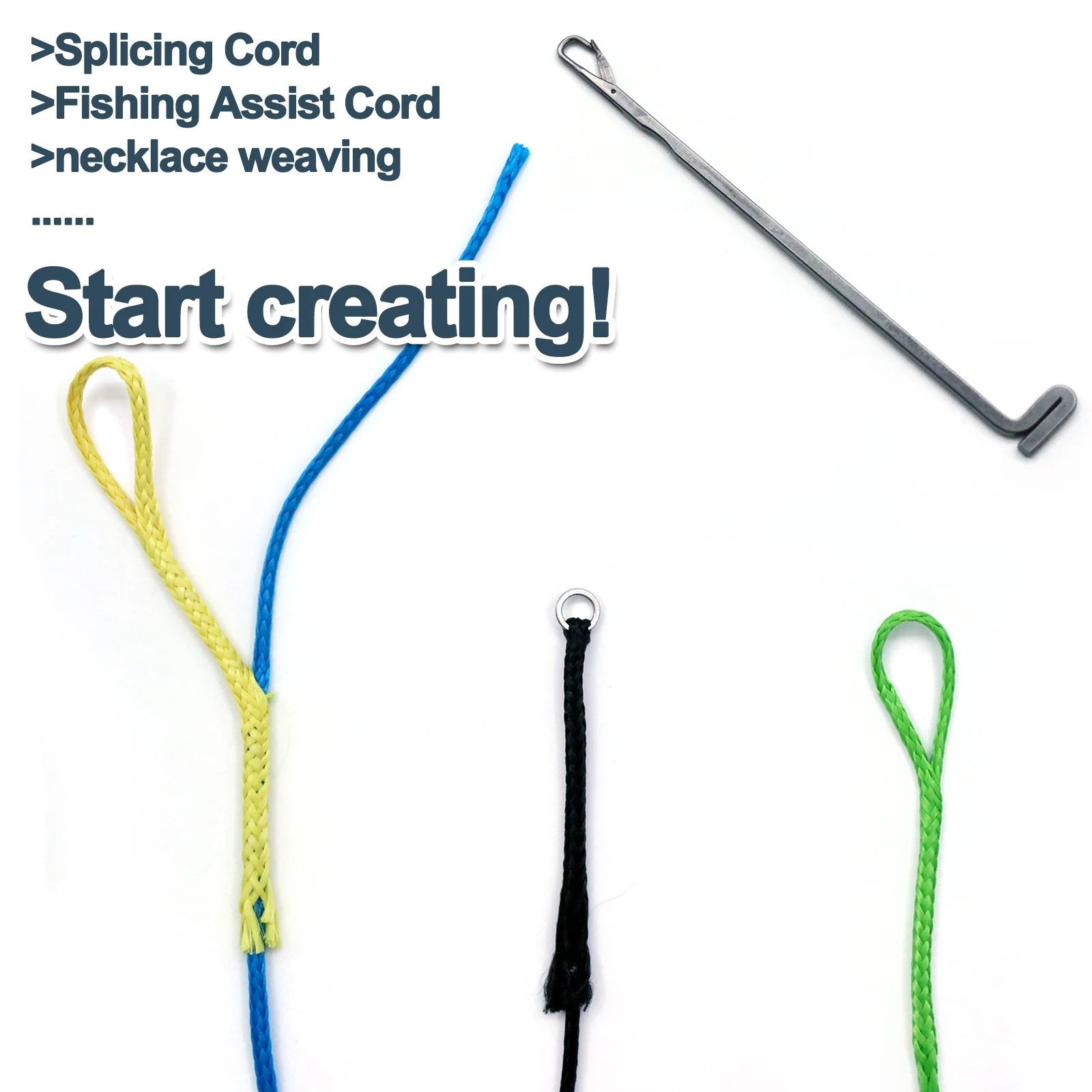 9KM 5Pcs Bait Needles Carp Fishing Accessories Reverse Latch Needle Rigging Needle Fishing Assist Cord Ring Splicing