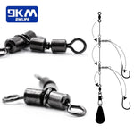 Load image into Gallery viewer, 3 Way Fishing Swivels 15~30Pcs Double Rolling Swivels T-Shape Triple Fishing Swivel Cross Line Fishing Tackle Connector Clip
