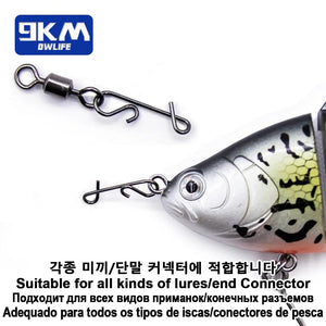 Fishing Snap 50~200Pcs Fishing Line Connector Knotless Snaps Crankbait Clips Connectors Saltwater Fishing Lure Clips Stainless