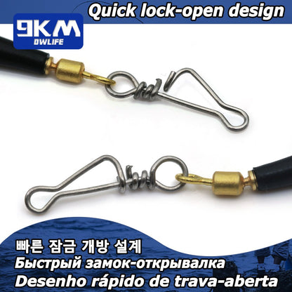 Fishing Swivels with Italian Snap Fishing Bobber Float Connector Quick Link Snap Fishing Swivels for Fishing Accessories Tackle