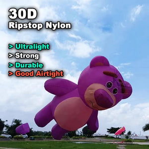 9KM 5m Big Bear Kite Line Laundry Kite Soft Inflatable 30D Ripstop Nylon with Bag for Kite Festival (Accept wholesale)