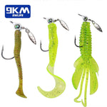 Load image into Gallery viewer, Underspin jig Heads Crappie Fishing Hooks 3.5~10g Swimbait Jig Head Hook 3D Eye Spinner Willow Blade for Fishing Lure Tackle Box
