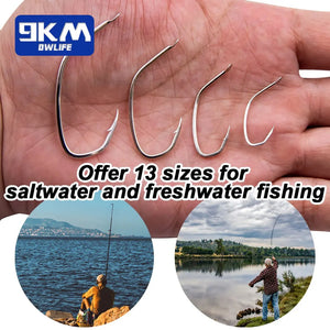 Bass Fishing Hooks Baitholder Fishing Hooks 50~200Pcs Live Bait Hook Wide Gap Worm Catfish Hook Saltwater Freshwater Tackle