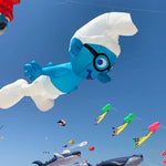 Lade das Bild in den Galerie-Viewer, 9KM 5m Blue White Kite Line Laundry Kite Pendant Soft Inflatable Show Kite for Kite Festival 30D Ripstop Nylon with Bag
