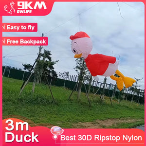 9KM 3M Duck Kite Line Laundry Pendant Soft Inflatable Show Kite for Kite Festival 30D Ripstop Nylon Fabric