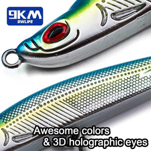 Slow Sinking Pencil Lures 11~17g Sea Fishing Lure Hard Bait for Bass