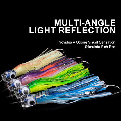 9KM 6in~9in Saltwater Big Game Trolling Lures Skirted Trolling Jig Offshore Chugger Trolling Lures for Marlin, Tuna, Sailfish