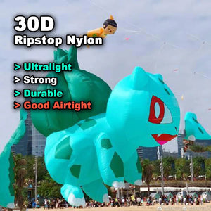 9KM 3.5m Seed Kite Line Laundry Kite Soft Inflatable Show Kite Pendant 30D Ripstop Nylon with Bag for Kite Festival