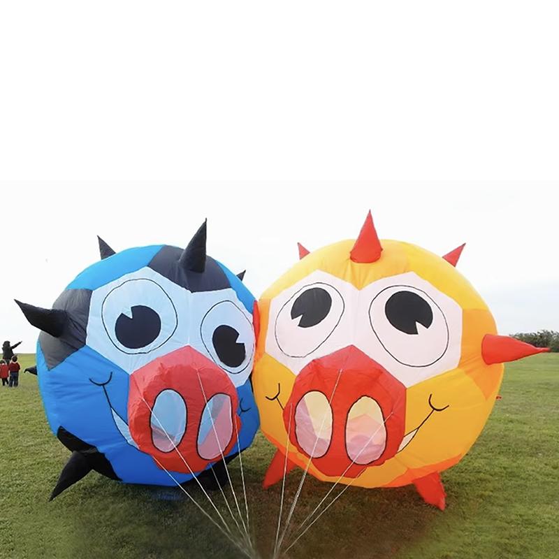 9KM 2.5m Pig Ball Kite Line Laundry Kite Soft Inflatable Show Kite Pendant 30D Ripstop Nylon with Bag for Kite Festival