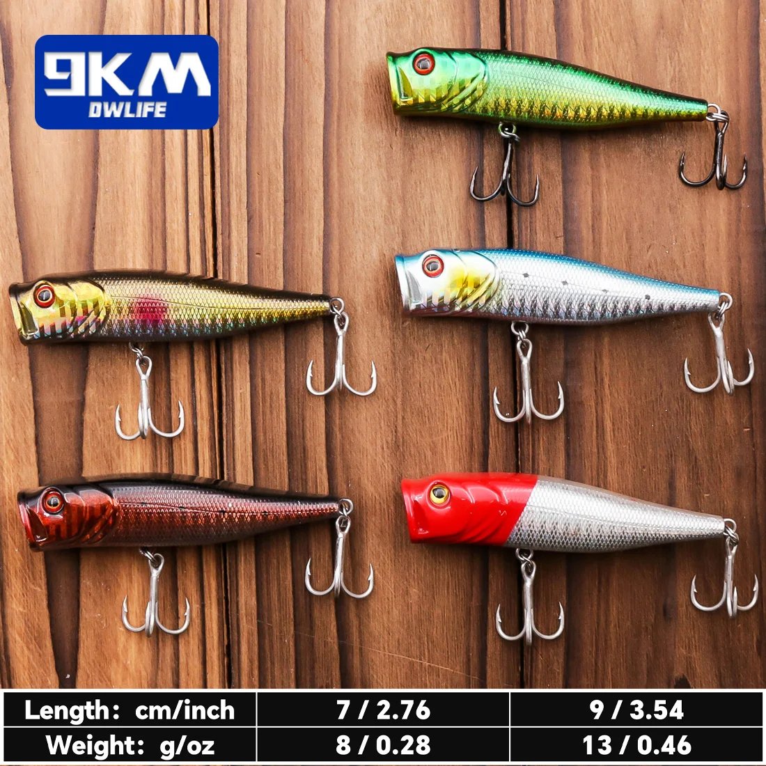 Popper Fishing Lures Saltwater 7~9cm Striper Pike Salmon Lures