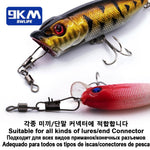 Lade das Bild in den Galerie-Viewer, Fishing Pin Connector Barrel Swivels with Interlock Snap Freshwater Saltwater Fishing Swivels Snap Tackle Leader Lure Jigs Line
