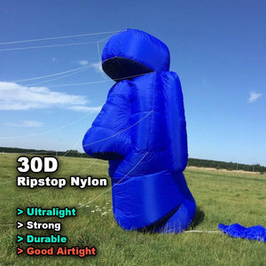 9KM 5m Easter Island Head Kite Line Laundry Kite Pendant Soft Inflatable Show Kite for Kite Festival 30D Ripstop Nylon with Bag