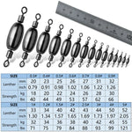 Lade das Bild in den Galerie-Viewer, Fishing Weights Sinkers with Inner Swivels 5~20Pcs Saltwater Fishing
