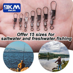 Lade das Bild in den Galerie-Viewer, Fishing Pin Connector Barrel Swivels with Interlock Snap Freshwater Saltwater Fishing Swivels Snap Tackle Leader Lure Jigs Line
