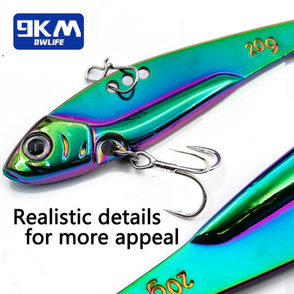 Fishing Spinner Lures 5~20g Metal Fishing Lures Spoons Jigging Lures VIB Sinking Freshwater Fishing Lures for Bass Trout Salmon