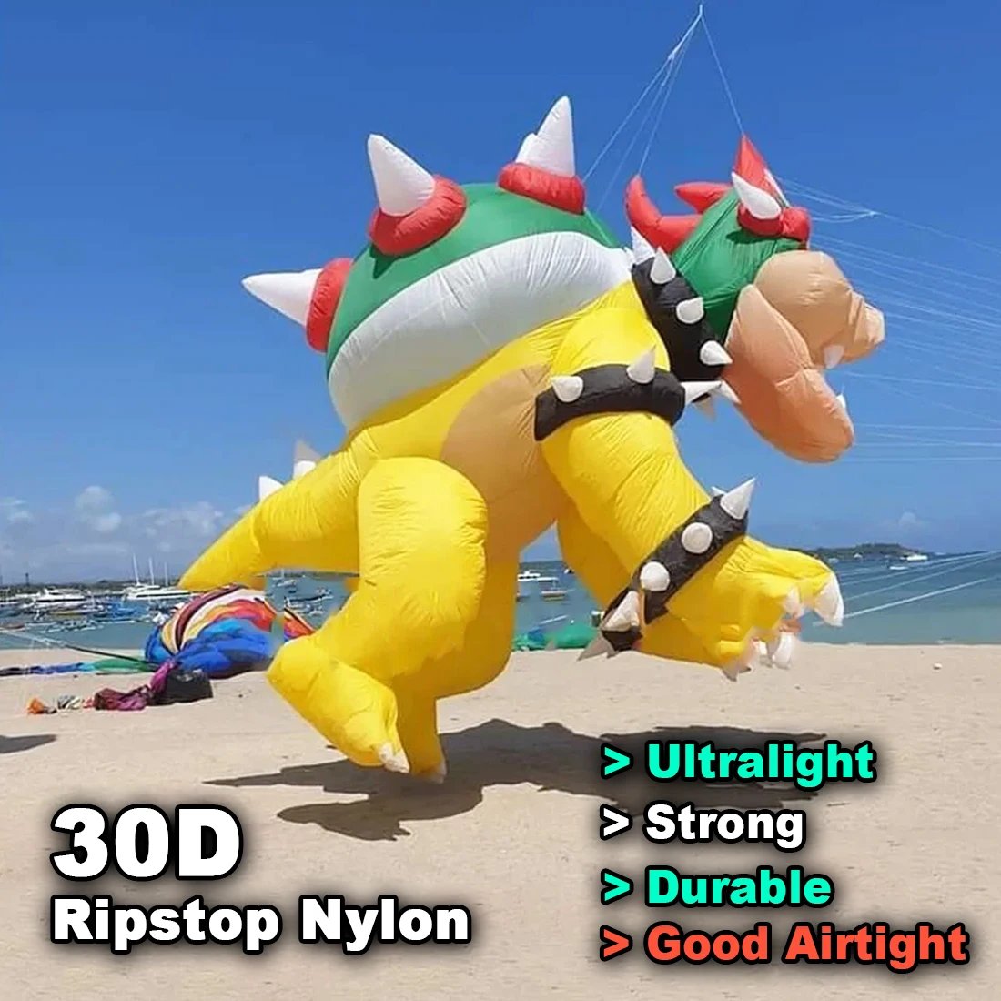 9KM 5m Dragon Turtle Kite Line Laundry Kite Soft Inflatable 30D Ripstop Nylon with Bag for Kite Festival (Accept wholesale)