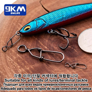 Fishing Snaps 50~200Pcs Duo Lock Snap Stainless Stee Fishing Lure Swivel Connector Freshwater Bass Fishing Fast Clips Tackle