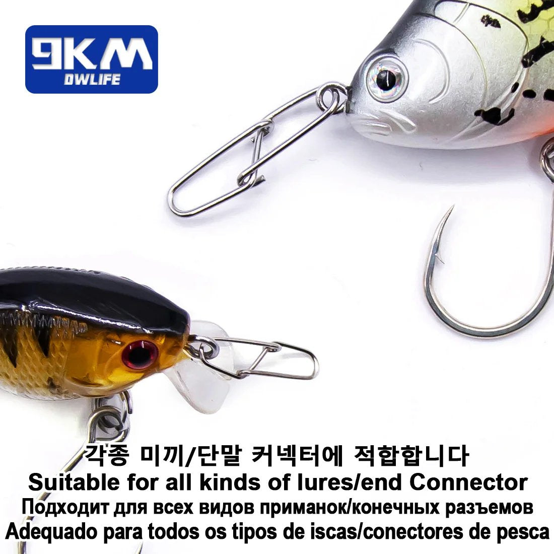 Fishing Snap 50~200Pcs Bait Pin Duo Lock Link Quick Change Fishing Crankbait Clips Fast Snap Fishing Lure Connector Stainless