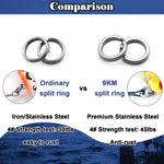 Load image into Gallery viewer, Split Rings Fishing 50~200Pcs Stainless Steel Lure Rings Saltwater Terminal Tackles Split Rings Fishing Connectors Snap Rings
