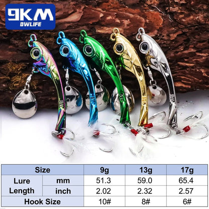 Spinner Spoon Blade Swimbait Fishing Lure VIB Trolling Rotating