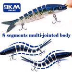 Load image into Gallery viewer, Fishing Lures for Bass Trout Topwater Fishing Lure Multi Jointed Lifelike Swimbait Slow Sinking Hard Baits Freshwater Seawater
